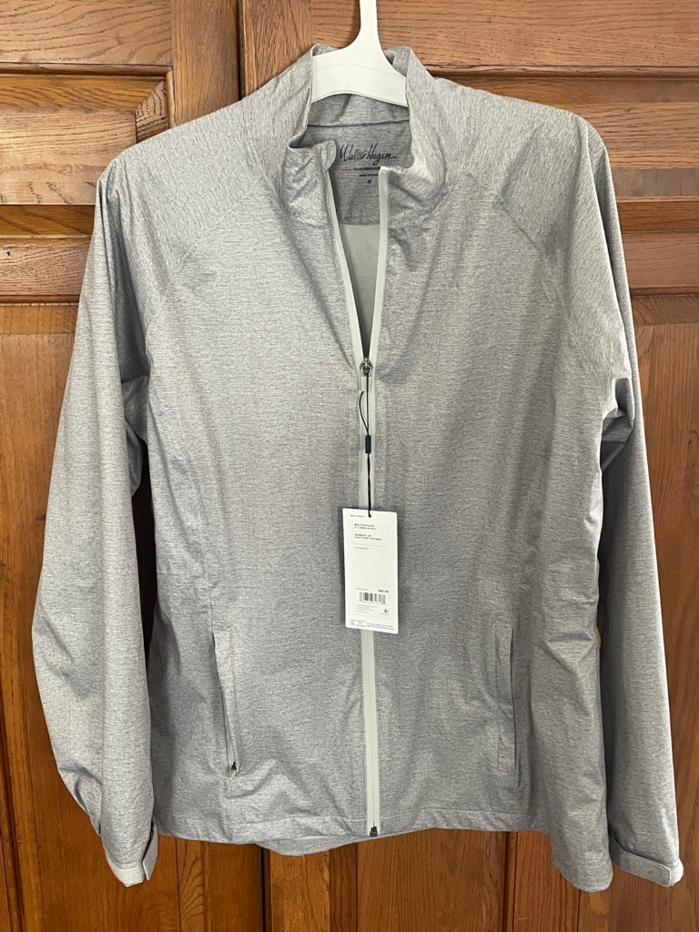 Walter Hagen Light Gray Full-Zip waterproof jacket w pockets NWT Sz. M